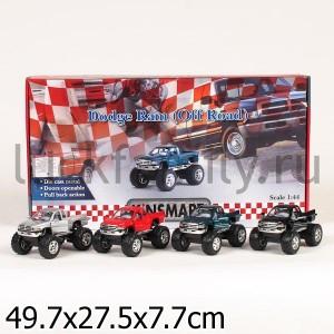 МАШИНА DODGE RAM OFF ROAD МЕТАЛЛ. ИНЕРЦ. 1:44 ОТКРЫВ. ДВЕРИ, В АССОРТ. В ДИСПЛЕЕ УП-12ШТ в кор.2*4уп ― Luckfamily.ru