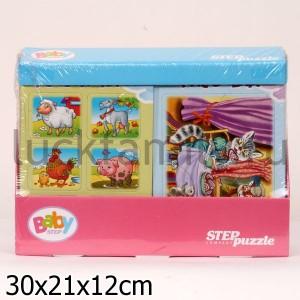 РАЗВИВАЮЩИЕ ПАЗЛЫ "BABY STEP" уп.32шт в кор.4уп ― Luckfamily.ru
