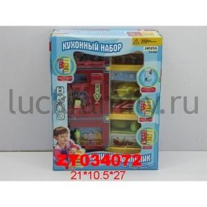 ХОЛОДИЛЬНИК Д/КУКОЛ НА БАТ. СВЕТ+ЗВУК, С АКСЕСС. ZYC-0032 В РУСС. КОР. 21*11*27СМ в кор.2*18шт ― Luckfamily.ru