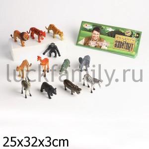 НАБОР ИЗ 12-И ДИКИХ ЖИВОТНЫХ "ИГРАЕМ ВМЕСТЕ" 10СМ В АССОРТ. В ПАК. (РУСС. УП.) в кор.8*12наб ― Luckfamily.ru