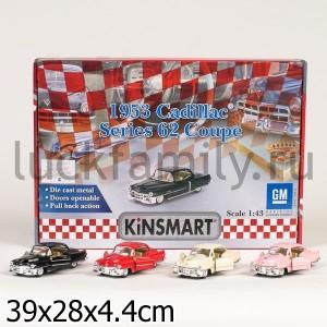 МАШИНА 1953 CADILLAC SERIES 62 COUPE МЕТАЛЛ ИНЕРЦ. 1:43 ОТКРЫВ. ДВЕРИ В ДИСПЛЕЕ УП-12ШТ в кор.2*6уп ― Luckfamily.ru