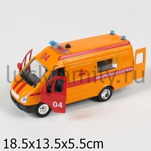 МАШИНА "ТЕХНОПАРК" МЕТАЛЛ. ИНЕРЦ. ГАЗЕЛЬ АВАРИЙНАЯ СЛУЖБА 1:43 СВЕТ+ЗВУК В РУСС. КОР. в кор.2*24шт. ― Luckfamily.ru