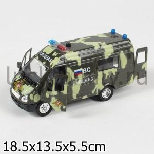 МАШИНА "ТЕХНОПАРК" МЕТАЛЛ. ИНЕРЦ. ГАЗЕЛЬ СПЕЦНАЗ 1:43 СВЕТ+ЗВУК В РУСС. КОР. в кор.2*24шт. ― Luckfamily.ru