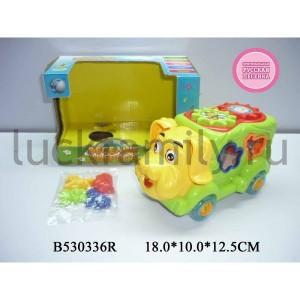ИГРУШКА НА БАТ. СВЕТ+ЗВУК, МУЛЬТЯШНАЯ С ЛОГИЧ. ИГРОЙ 0801B В РУСС. КОР. 18*10*13СМ в кор.2*30шт ― Luckfamily.ru