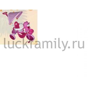 ВЕЛОСИПЕД "ФУНТИК" 3-Х КОЛ. С РУЧКОЙ, ПЛАСТ. КОЛ. 10" ПЕРЕДНЕЕ И 8" ЗАДНИЕ В КОР. в кор.2шт ― Luckfamily.ru