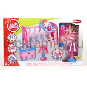 ИГРОВОЙ НАБОР "WINNER" "ДОЧКИ-МАТЕРИ" (ЛЮЛЬКА+ЛАМПА+ТУМБОЧКА+АКСЕСС.) В КОР. 75*11*46СМ в кор.4шт ― Luckfamily.ru