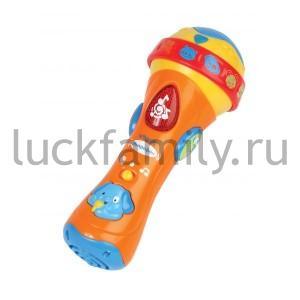 ИГРУШКА РАЗВИВАЮЩАЯ "VTECH" "МИКРОФОН"  НА БАТ. РУССИФИЦ. СО СВЕТОМ В РУСС. КОР. в кор.6шт ― Luckfamily.ru
