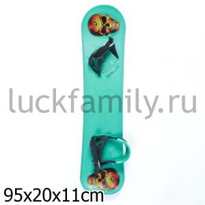 СНОУБОРД ПЛАСТ. С КРЕПЛЕНИЯМИ в кор.6шт ― Luckfamily.ru