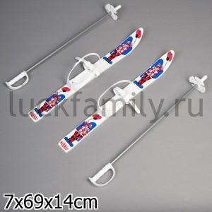 ЛЫЖИ С ПАЛКАМИ (70СМ) №6081 в уп.16шт ― Luckfamily.ru