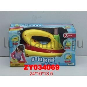 УТЮГ НА БАТ. СО СВЕТОМ, С ВИБРАЦИЕЙ ZYC-0033 В РУСС. КОР. 24*10*14СМ в кор.2*30шт ― Luckfamily.ru
