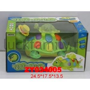 ИГРУШКА НА БАТ. ЧЕРЕПАХА, СВЕТ+ЗВУК, ЦВЕТ В АССОРТ. ZYC-0045 В РУСС. КОР. 25*18*14СМ в кор.2*18шт ― Luckfamily.ru