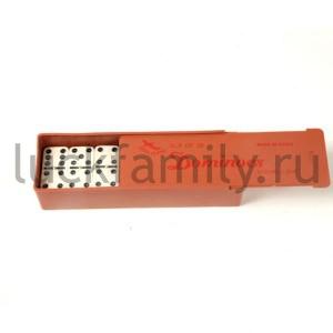ИГРА НАСТОЛЬНАЯ ДОМИНО В ПЛАСТ. ФУТЛЯРЕ 15СМ в кор.60шт ― Luckfamily.ru