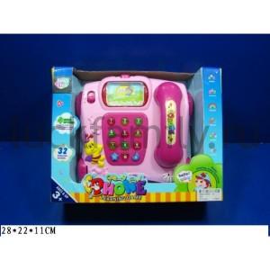 КАТАЛКА-ТЕЛЕФОН НА БАТ. СВЕТ+ЗВУК, РУССИФИЦ. 7041 EV15761 В РУСС. КОР. 28*22*11СМ в кор.2*12шт ― Luckfamily.ru