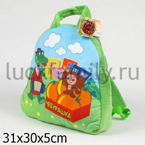 МЯГКАЯ ИГРУШКА РЮКЗАК "МУЛЬТИ-ПУЛЬТИ" "ЧЕБУРАШКА И ГЕНА" В ПАК. 30СМ в кор.24шт ― Luckfamily.ru