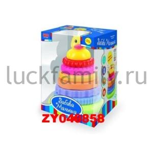 ПИРАМИДКА НА БАТ. СО СВЕТОМ И ЗВУКОМ ZYC-0049 В РУСС. КОР. в кор.2*12шт ― Luckfamily.ru