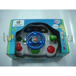 ИГРУШКА МУЗ. НА БАТ. СВЕТ+ЗВУК, РУСС. ЧИП, С РУЛЕМ 7066 EV17967 В РУСС. КОР. в кор.12шт ― Luckfamily.ru