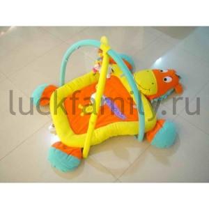 ДЕТСКИЙ ИГРОВОЙ КОВРИК С ПОГРЕМУШКАМИ НА ПОДВЕСКЕ В СУМКЕ в кор.18шт ― Luckfamily.ru
