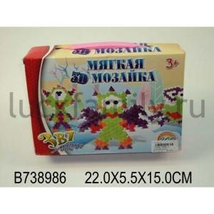 МОЗАЙКА 3D МЯГКАЯ 200ДЕТ. R888-3 В РУСС. КОР. 22*5*15СМ в кор.2*36шт ― Luckfamily.ru