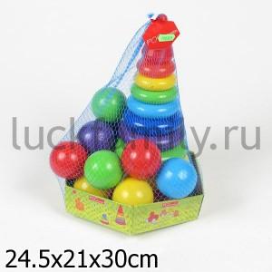 НАБОР РАЗВИВАЮЩИЙ "РАДУГА" МАКСИ, С МЯЧИКАМИ НА ПОДЛОЖКЕ в кор.6наб ― Luckfamily.ru