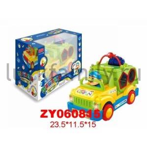 МАШИНА НА БАТ. СВЕТ+ЗВУК, С ЛОГИЧ. ИГРОЙ, ВРАЩАЕТСЯ ZYC-0172-2 В РУСС. КОР. 23*11*15СМ в кор.2*30шт ― Luckfamily.ru
