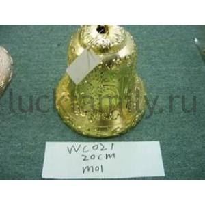 КОЛОКОЛЬЧИК 20СМ С РЕЛЬЕФНЫМ РИСУНКОМ, ЦВЕТ В АССОРТ. В ПАК. в кор.3*12шт ― Luckfamily.ru