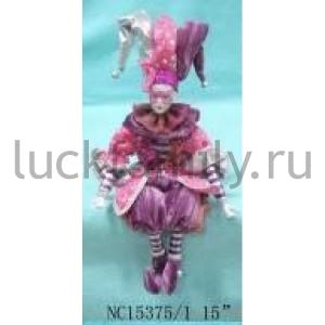 НОВОГОДНЕЕ УКРАШЕНИЕ ЭЛЬФ, ЦВЕТ РОЗОВЫЙ В ПАК. 38СМ в кор.60шт ― Luckfamily.ru