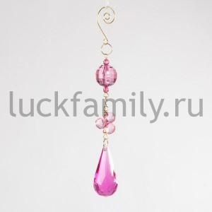 НОВОГОДНЕЕ УКРАШЕНИЕ ПОДВЕСКА 18,5СМ, ЦВЕТ РОЗОВЫЙ В ПАК. в кор.2*72шт ― Luckfamily.ru