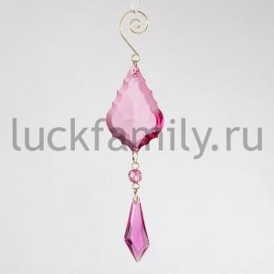 НОВОГОДНЕЕ УКРАШЕНИЕ ПОДВЕСКА 18СМ, ЦВЕТ РОЗОВЫЙ В ПАК. в кор.2*72шт ― Luckfamily.ru