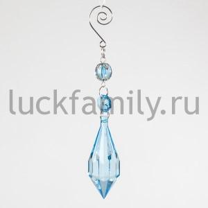 НОВОГОДНЕЕ УКРАШЕНИЕ ПОДВЕСКА 18СМ, ЦВЕТ ГОЛУБОЙ В ПАК. в кор.2*72шт ― Luckfamily.ru