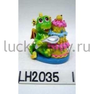 ФИГУРКА ДРАКОНЧИК С ТОРТОМ 8СМ В КОР. в кор.72шт ― Luckfamily.ru
