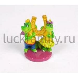 ФИГУРКА ДВА ДРАКОНА С ПОДКОВОЙ 5,5СМ В КОР. УП-6ШТ в кор.48уп ― Luckfamily.ru