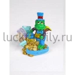 ФИГУРКА ДРАКОН С ДЕНЬГАМИ 6,8СМ В КОР. УП-4ШТ в кор.72уп ― Luckfamily.ru