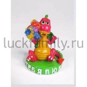 ФИГУРКА ДРАКОН С БУКЕТОМ ЦВЕТОВ 7СМ В КОР. в кор.192шт ― Luckfamily.ru