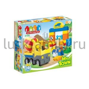 КОНСТРУКТОР ПЛАСТ. БЕТОНОМЕШАЛКА 30ДЕТ. 5106 В КОР. в кор.2*12шт ― Luckfamily.ru