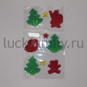 НАБОР НОВОГОДНИХ НАКЛЕЕК НА ОКНА РАЗНЫЕ ФИГУРКИ В ПАК. в кор.2*72шт ― Luckfamily.ru