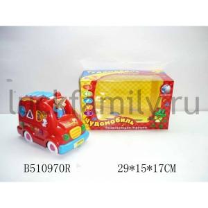 МАШИНА НА БАТ. СВЕТ+ЗВУК, С ЛОГИЧ. ИГРОЙ, ЦВЕТ В АССОРТ. 812L В РУСС. КОР. 29*15*17СМ в кор.2*10шт ― Luckfamily.ru