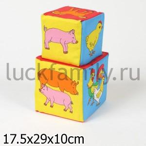 НАБОР ИЗ 2 КУБИКОВ "МЯКИШИ" (ЧЕЙ ДЕТЕНЫШ) в кор.40наб ― Luckfamily.ru