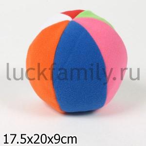 ИГРУШКА МЯЧ С ПОГРЕМУШКОЙ (РАДУГА) в кор.100шт ― Luckfamily.ru