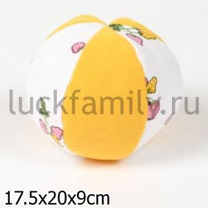 ИГРУШКА МЯЧ С ПОГРЕМУШКОЙ (МАЛЫШОК) в кор.100шт ― Luckfamily.ru