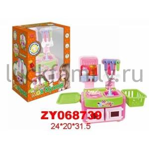 ИГРОВОЙ НАБОР КУХНЯ НА БАТ. СВЕТ+ЗВУК, С АКСЕСС.  ZYC-0337 В РУСС. КОР. 24*20*32СМ в кор.12шт ― Luckfamily.ru