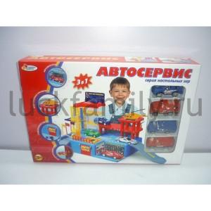 АВТОСЕРВИС "ИГРАЕМ ВМЕСТЕ" С 4 МАШИНКАМИ, В АССОРТ. 9889 В РУСС. КОР. 39*27*7СМ в кор.18шт ― Luckfamily.ru