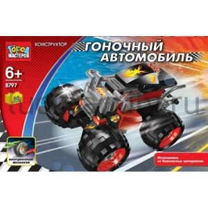 КОНСТРУКТОР ПЛАСТ. "ГОРОД МАСТЕРОВ" "ГОНОЧНЫЙ АВТОМОБИЛЬ" 80ДЕТ. В РУСС. КОР. в кор.36шт ― Luckfamily.ru