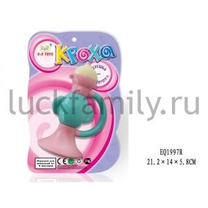 ПОГРЕМУШКА, ЦВЕТ В АССОРТ. SR565 НА БЛИСТЕРЕ (РУСС. УП.) 21*14*6СМ в кор.2*180шт ― Luckfamily.ru