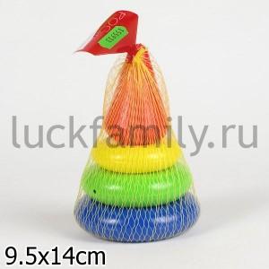 КЛЕПА ПИРАМИДА 15СМ 5ДЕТ. В СЕТКЕ в уп.36шт ― Luckfamily.ru