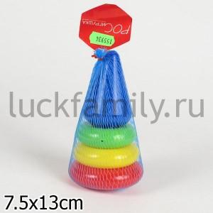 КНОПА ПИРАМИДА 14СМ 5ДЕТ. В СЕТКЕ в уп.60шт ― Luckfamily.ru