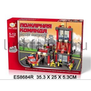 КОНСТРУКТОР ПЛАСТ. "ПОЖАРНАЯ КОМАНДА. ГЛАВНОЕ УПРАВЛЕНИЕ" 300ДЕТ. SR8052 В КОР. 35*25СМ в кор.2*18шт ― Luckfamily.ru