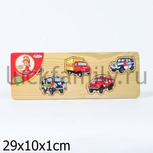 РАМКА-ВКЛАДЫШ ДЕРЕВЯН. "ИГРАЕМ ВМЕСТЕ" СПЕЦТЕХНИКА 29*10СМ в кор.2*36шт ― Luckfamily.ru