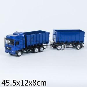 МАШИНА МЕТАЛЛ. ГРУЗОВИК MAN F2000 TWIN DUMPS TRUCK 1:43 В КОР. в кор.12шт ― Luckfamily.ru