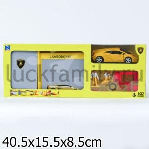 ИГРОВОЙ НАБОР ГАРАЖ С МАШИНОЙ LAMBORGHINI GALLARDO (1:32 ОТКРЫВ. ДВЕРИ) И АКСЕСС. В КОР. в кор.2*6шт ― Luckfamily.ru
