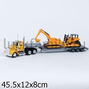 МАШИНА МЕТАЛЛ. ТРЕЙЛЕР "KENWORTH W900 LOWBOY " 1:43, С ЭКСКАВАТОРОМ В КОР. в кор.12шт ― Luckfamily.ru